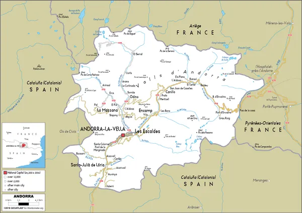 ROAD Map of Andorra