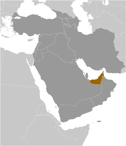 LOCATOR Map of the United Arab Emirates