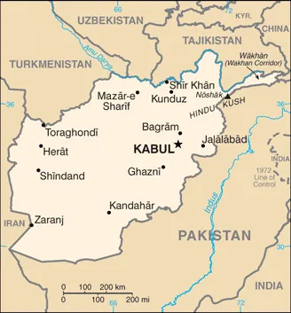 SIMPLE Map of Afghanistan