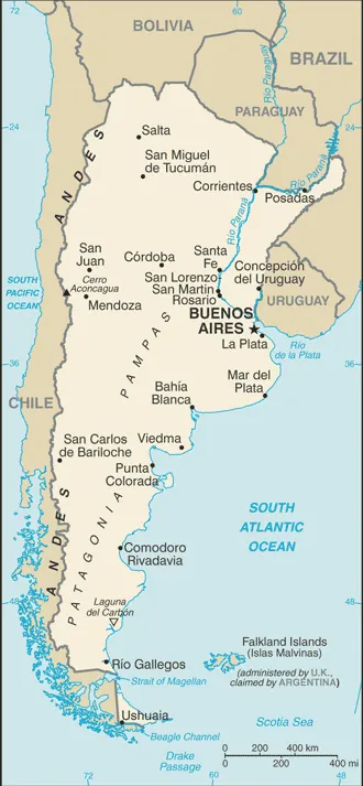 SIMPLE Map of Argentina