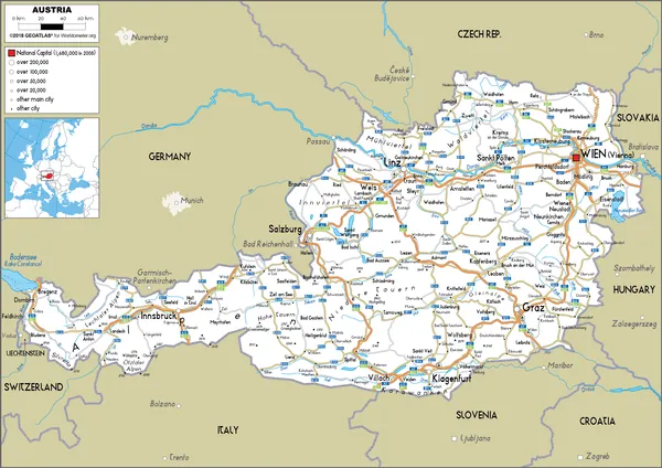 ROAD Map of Austria
