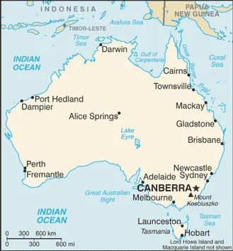 SIMPLE Map of Australia