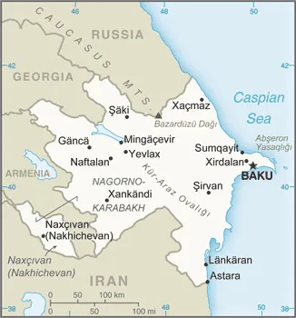 SIMPLE Map of Azerbaijan