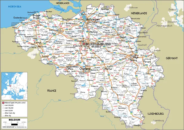 ROAD Map of Belgium