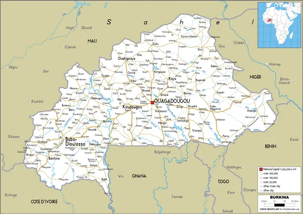 ROAD Map of Burkina Faso