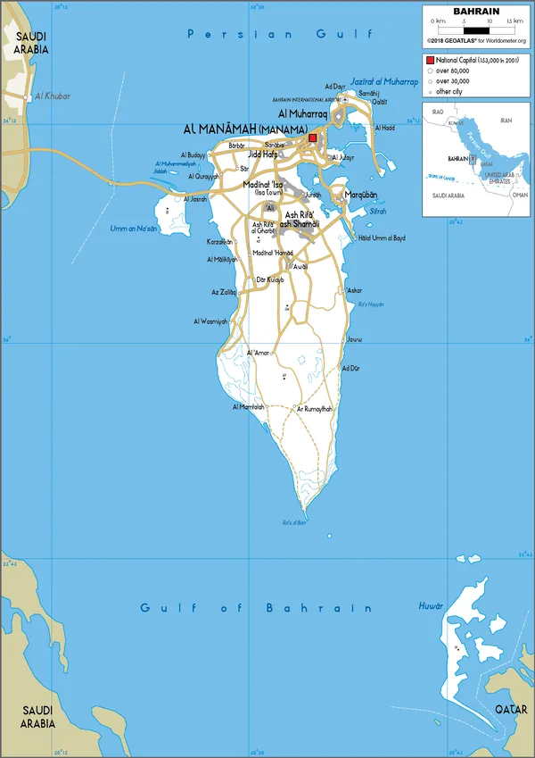 ROAD Map of Bahrain