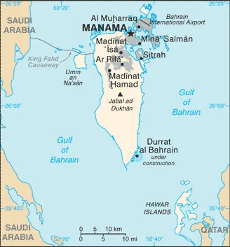 SIMPLE Map of Bahrain