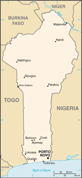 SIMPLE Map of Benin