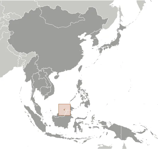 LOCATOR Map of Brunei Darussalam