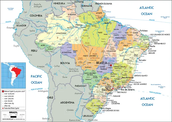 POLITICAL Map of Brazil