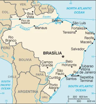 SIMPLE Map of Brazil
