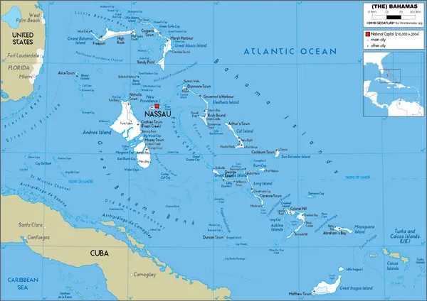 ROAD Map of Bahamas
