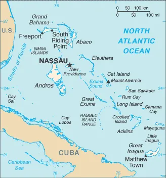 SIMPLE Map of Bahamas