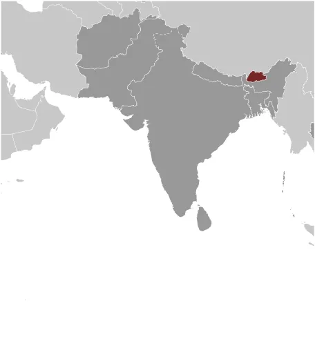 LOCATOR Map of Bhutan
