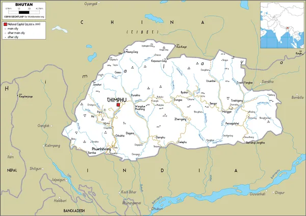 ROAD Map of Bhutan