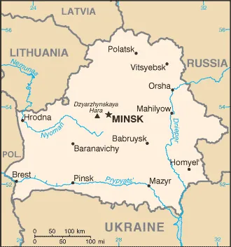 SIMPLE Map of Belarus