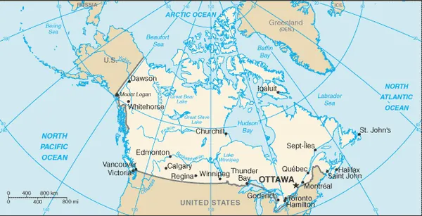 SIMPLE Map of Canada