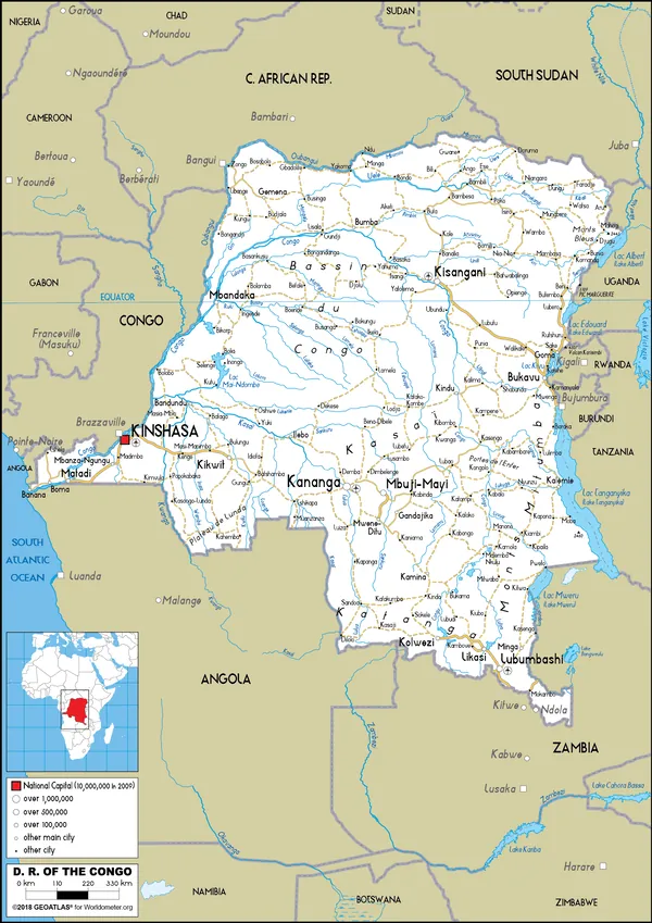 ROAD Map of the DR Congo