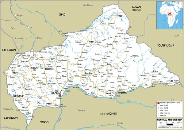 ROAD Map of the Central African Republic