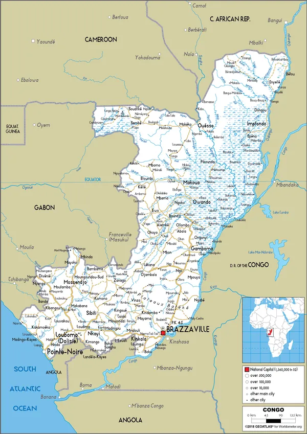 ROAD Map of Congo