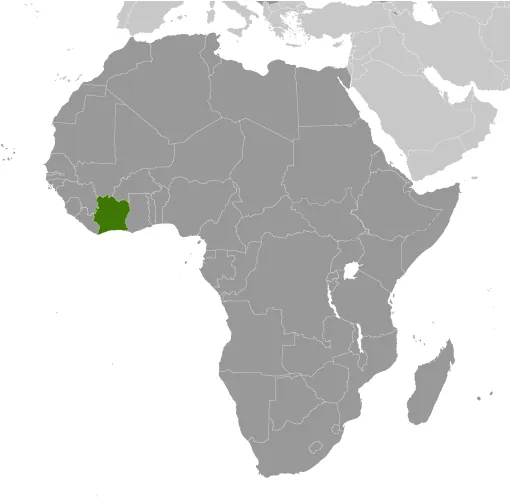 LOCATOR Map of Côte d'Ivoire