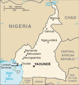 SIMPLE Map of Cameroon