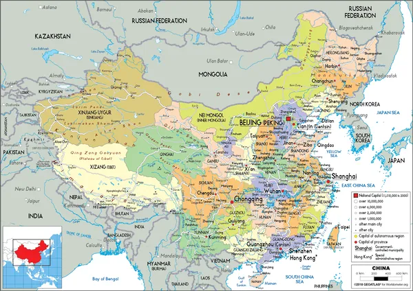 POLITICAL Map of China