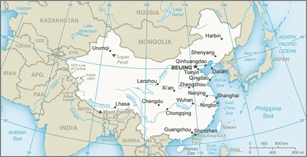 SIMPLE Map of China