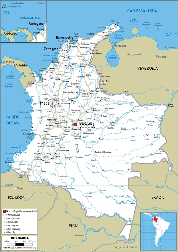ROAD Map of Colombia