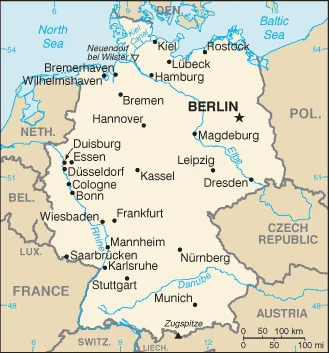 SIMPLE Map of Germany