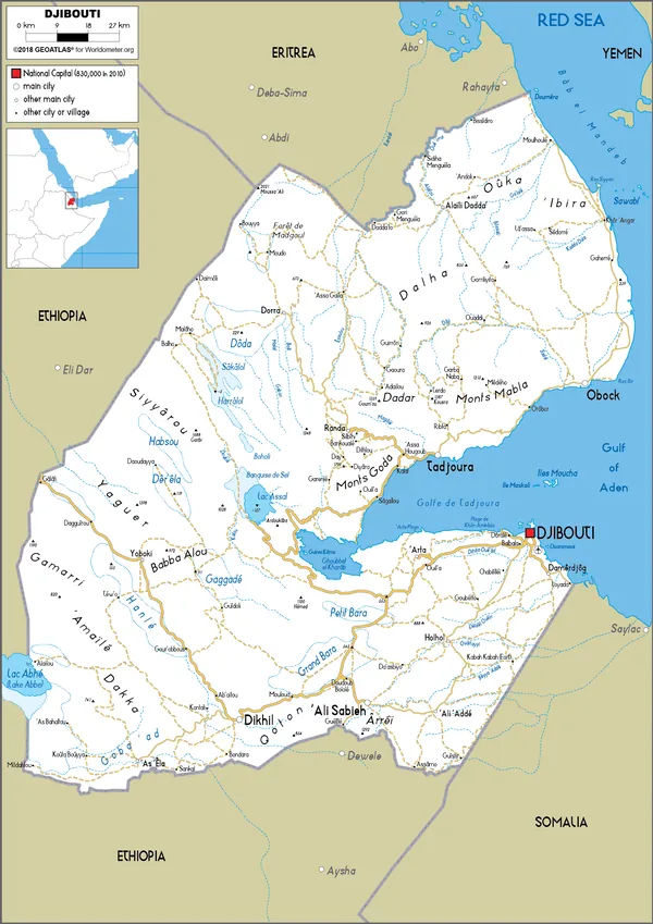ROAD Map of Djibouti