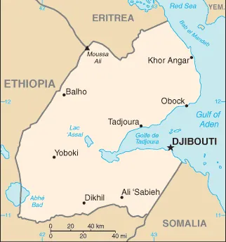 SIMPLE Map of Djibouti