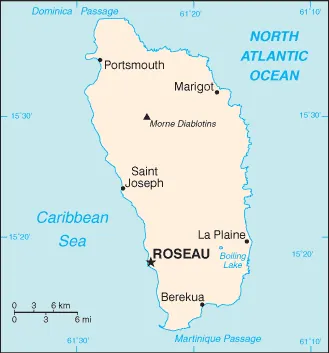 SIMPLE Map of Dominica