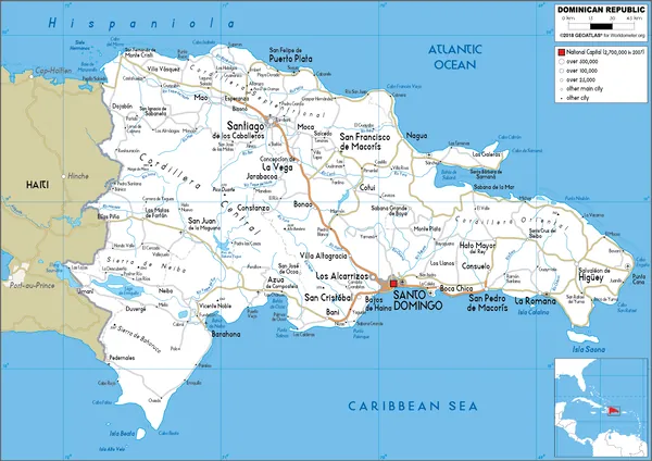 ROAD Map of the Dominican Republic