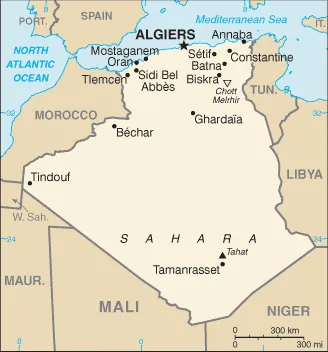 SIMPLE Map of Algeria