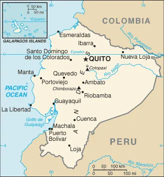 SIMPLE Map of Ecuador