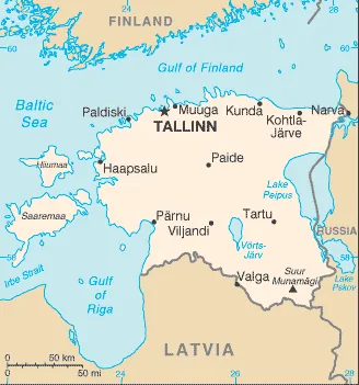 SIMPLE Map of Estonia