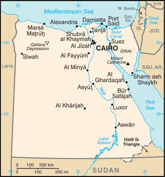 SIMPLE Map of Egypt