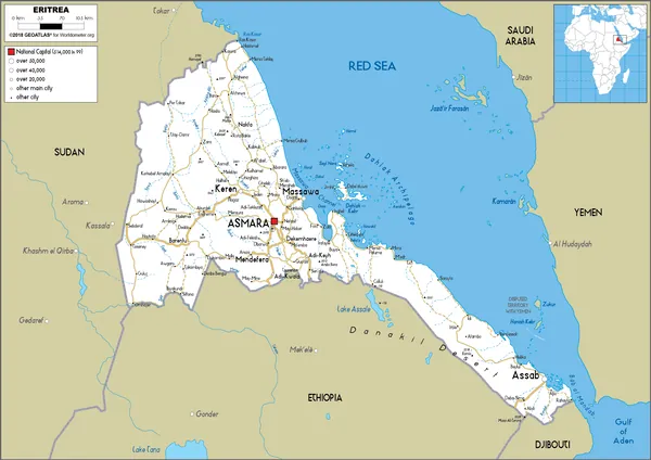 ROAD Map of Eritrea