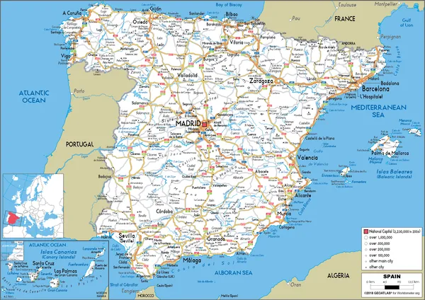 ROAD Map of Spain
