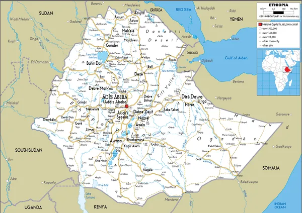 ROAD Map of Ethiopia