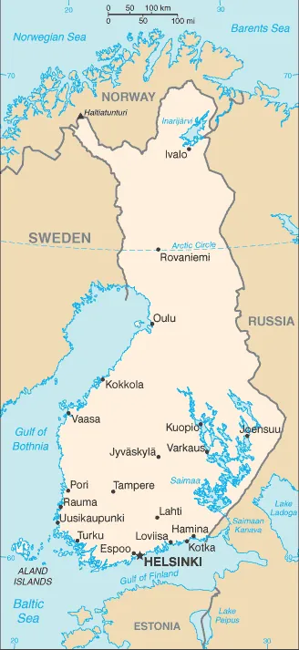 SIMPLE Map of Finland