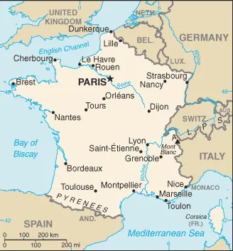 SIMPLE Map of France