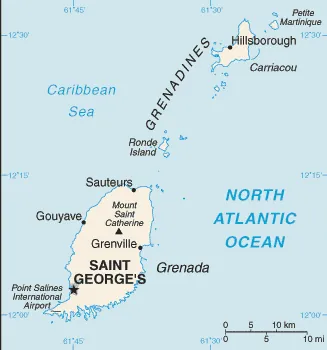 SIMPLE Map of Grenada