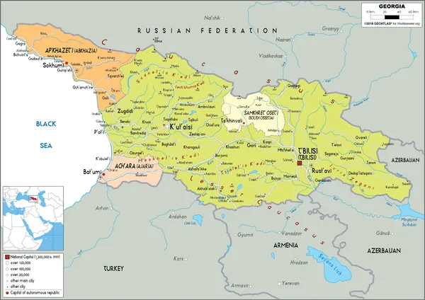 POLITICAL Map of Georgia