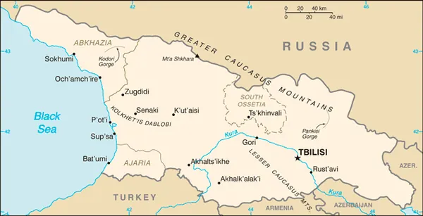 SIMPLE Map of Georgia