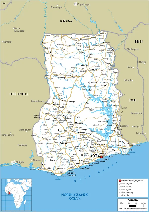 ROAD Map of Ghana