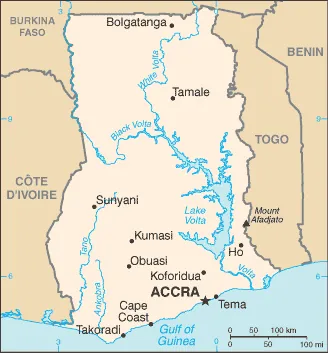 SIMPLE Map of Ghana