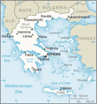 SIMPLE Map of Greece