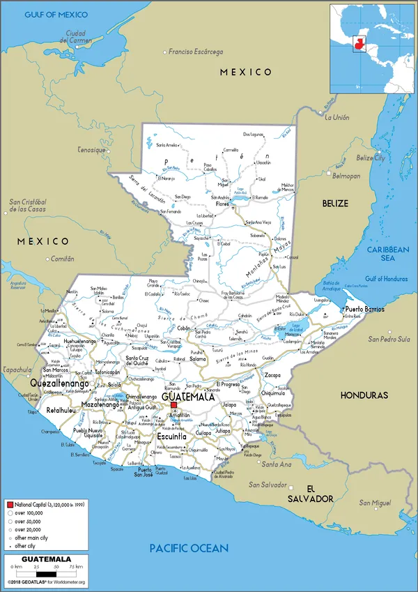 ROAD Map of Guatemala